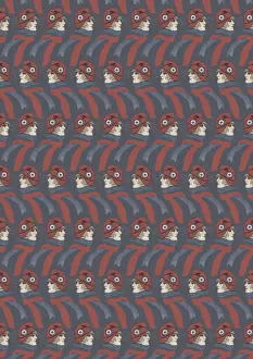Repeating Pattern - French girl in Tricolore scarf / hat