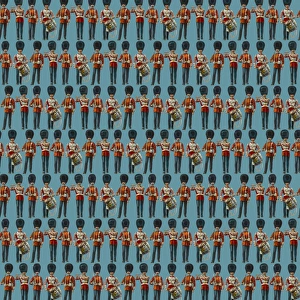 History Repeats Itself Gallery: Repeating Pattern - guardsmen, blue