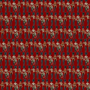 History Repeats Itself Gallery: Repeating Pattern - guardsmen, red