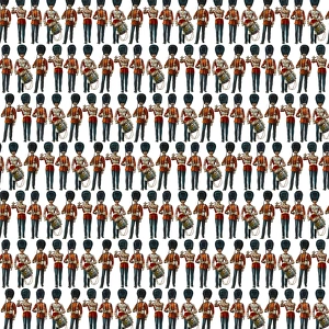 History Repeats Itself Gallery: Repeating Pattern - guardsmen, white
