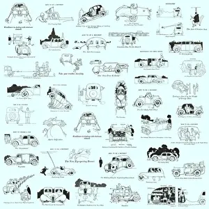 Repeating Pattern - Heath Robinson Motorcars