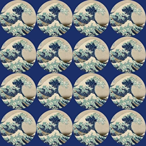 History Repeats Itself Gallery: Repeating Pattern - Hokusai Great Wave - Circles