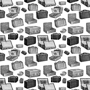 History Repeats Itself Prints: Repeating Pattern - Luggage