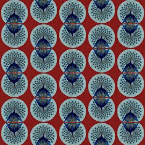 Images Dated 10th July 2017: Repeating Pattern - peacocks, green