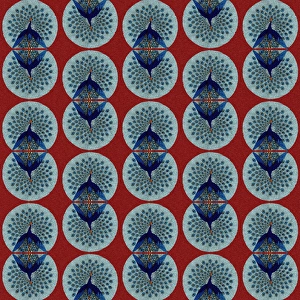 Images Dated 10th July 2017: Repeating Pattern - peacocks, green