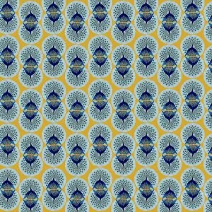 History Repeats Itself Gallery: Repeating Pattern - peacocks, yellow