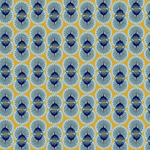 Images Dated 10th July 2017: Repeating Pattern - peacocks, yellow