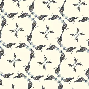 Replication Prints: Repeating Pattern - Pigeons