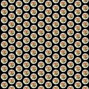History Repeats Itself Prints: Repeating Pattern - Pink Roses - Circles