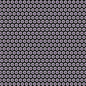 History Repeats Itself Prints: Repeating Pattern - Purple Flowers - Black Background