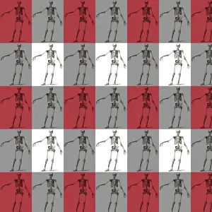 History Repeats Itself Prints: Repeating Pattern - Skeletons