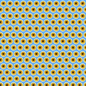 History Repeats Itself Gallery: Repeating Pattern - Sunflowers - Blue Background
