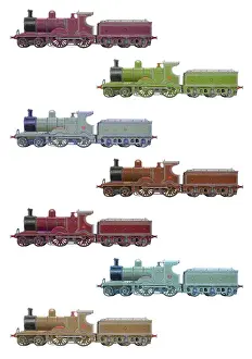 Repeating Pattern - Train / Steam Engine