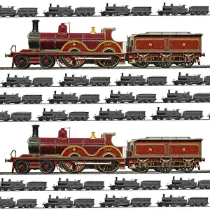 Repeating Pattern - Train / Steam Engine
