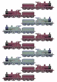 Images Dated 2nd June 2016: Repeating Pattern - Train / Steam Engine