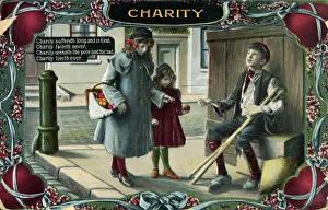 Offer Gallery: Representation of Charity - Money for a poor crippled boy
