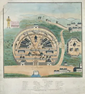 A representation of the massacre of American prisoners in Da A representation of the massacre of American prisoners in Da
