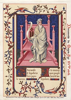 Reproduction of a page from a French psalter Reproduction of a page from a French psalter