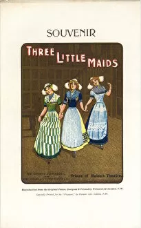 Reproduction of the poster, printed by Weiner s, for Three Little Maids staged at