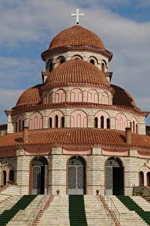 Images Dated 7th August 2007: Republic of Albania. Korce. Resurrection Cathedral. Exterior