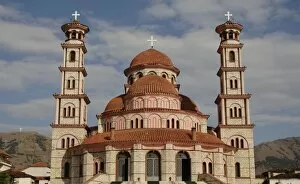 Images Dated 7th August 2007: Republic of Albania. Korce. Resurrection Cathedral. Exterior