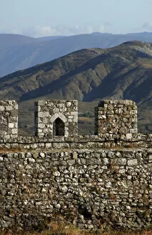 REPUBLIC OF ALBANIA. Shkodra. Detail of the Rozafa castle wa