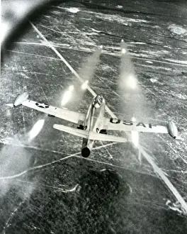 Velocity Prints: A Republic F-84 Thunderjet launches eight of 16 5-inch H?