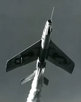 Thunderstreak Prints: Republic F-84F Thunderstreak takes off assisted by four ?