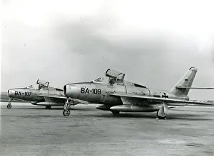 Two Republic F-84F Thunderstreaks of the Luftwaffe