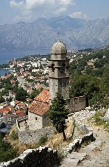 Images Dated 20th August 2007: REPUBLIC OF MONTENEGRO. KOTOR. Partial view of the city alon