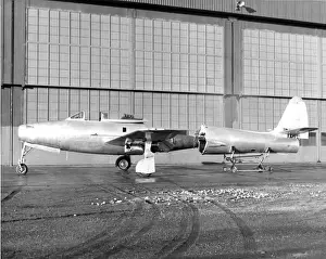 Republic P-84 Thunderjet showing how the engine is accessed