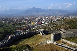 Cityscape Collection: REPUBLICA OF ALBANIA. SHKODRA (SCUTARI). General view from R