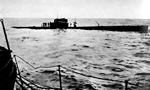 Governments Collection: Republican Submarine B.6 off Corunna; Spanish Civil War, 1