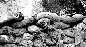 Republican Troops in a fortified position, near San Sebastia