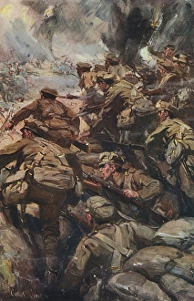 Repulsing a frontal attack, WWI by Cyrus Cuneo