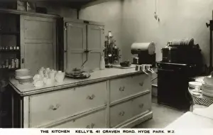 Cupboards Prints: Restaurant kitchen in the late 1930s