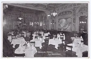 Restaurant at the Queens Hotel, Leicester Square, London