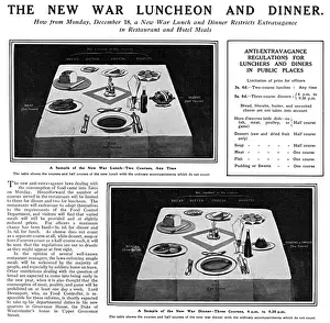 Courses Prints: Restaurant restrictions during WW1