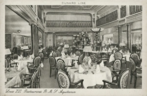 Aquitania Gallery: Restaurant on the RMS Aquitania