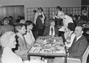 Lino Prints: Restaurant Scene 1980S