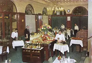 Brussels Prints: Restaurant in the Taverne Royale, Brussels, Belgium