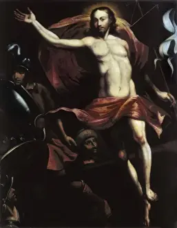 Beaux Prints: Resurrection. 17th c. Colonial baroque. Oil on