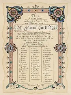 Applied Prints: Retirement Certificate