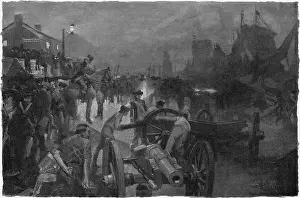 Darkness Prints: The Retreat from Long island. Washington superintending the transfer of troops across the East River