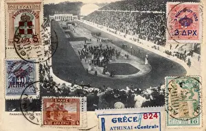 Stamps Prints: Return of George II of Greece - Panathenaic Stadium, Athens