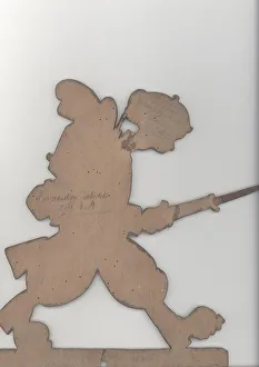 Cutout Prints: Return from hunting, cutout figure by G Boudard, WW1