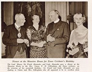 Images Dated 30th June 2020: The Rev. Canon Frank H. Gillingham and Mrs Gillingham with the Lord Mayor of London Sir