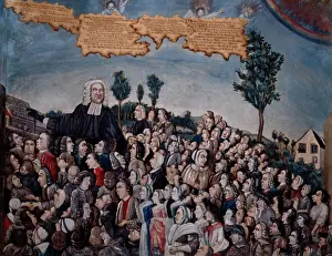 Miller Prints: Rev. George Whitefield, Preaching in the Timber Yard at Lurg