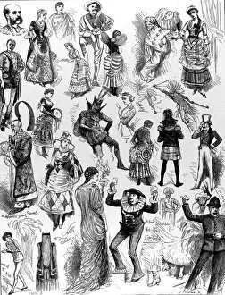 Images Dated 22nd February 2005: Revellers at the Savage Club Ball, 1883