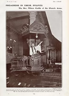 The Reverend Wilson Carlile of the Church Army, preaching from the pulpit of St
